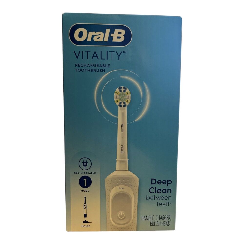 Oral-B Vitality Rechargeable Electric Toothbrush Handle Incl Charger Brush Head